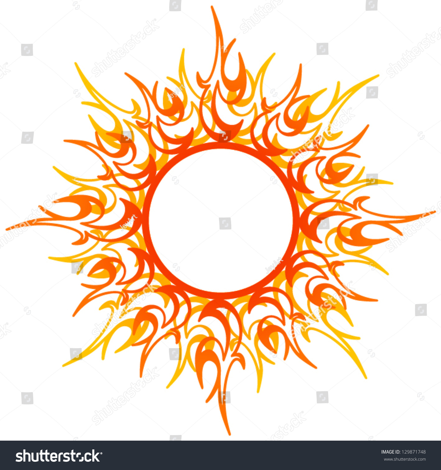 Vector Ornament, Abstract Sun, Fire. - 129871748 : Shutterstock