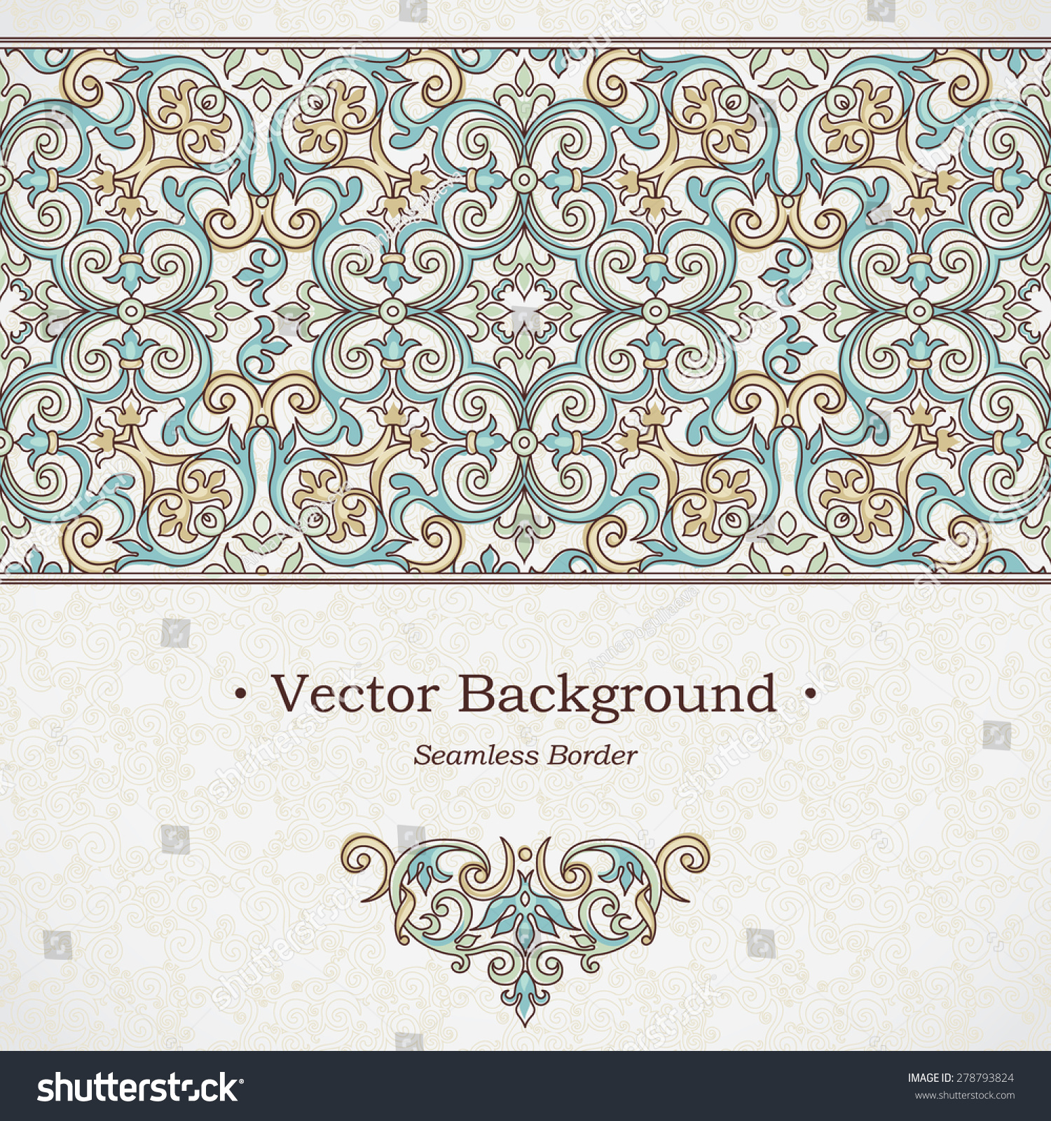 Download Vector Ornate Seamless Border Victorian Style Stock Vector ...