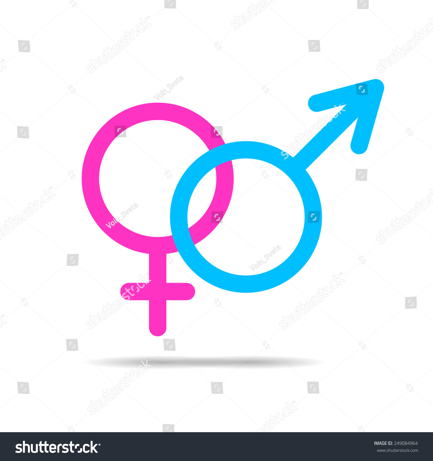 Vector Outlines Icons Gender Male Female Stock Vector 249084964 ...