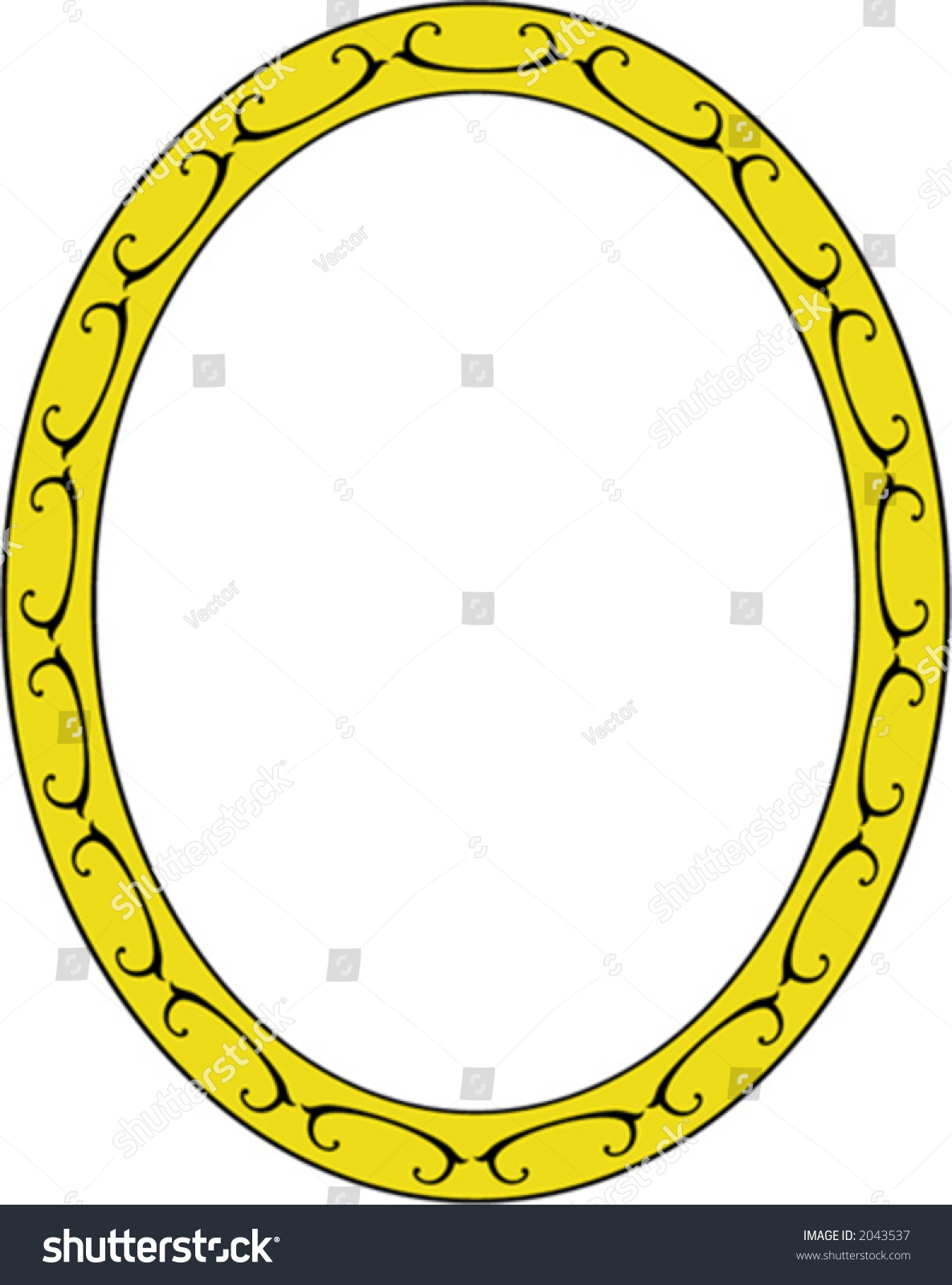 Vector Oval Decorative Frame This Vector Stock Vector (Royalty Free
