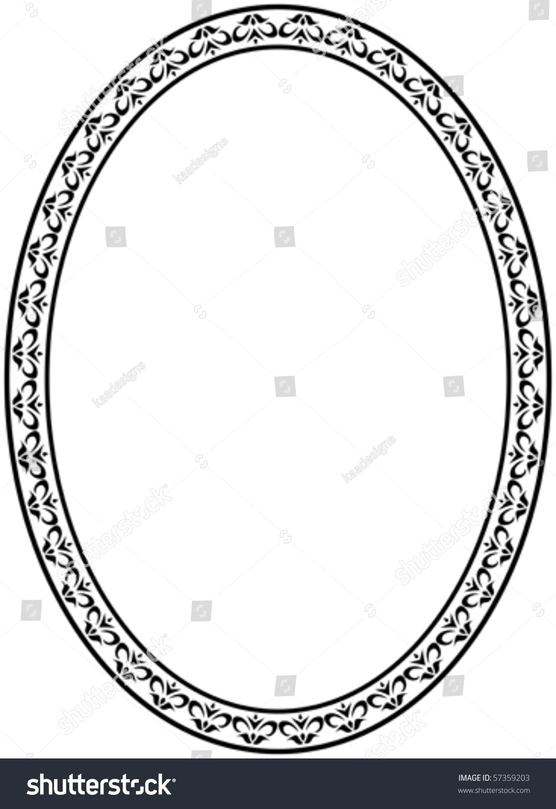 decorative oval vector Vector Vector On Background Frame Oval Stock White