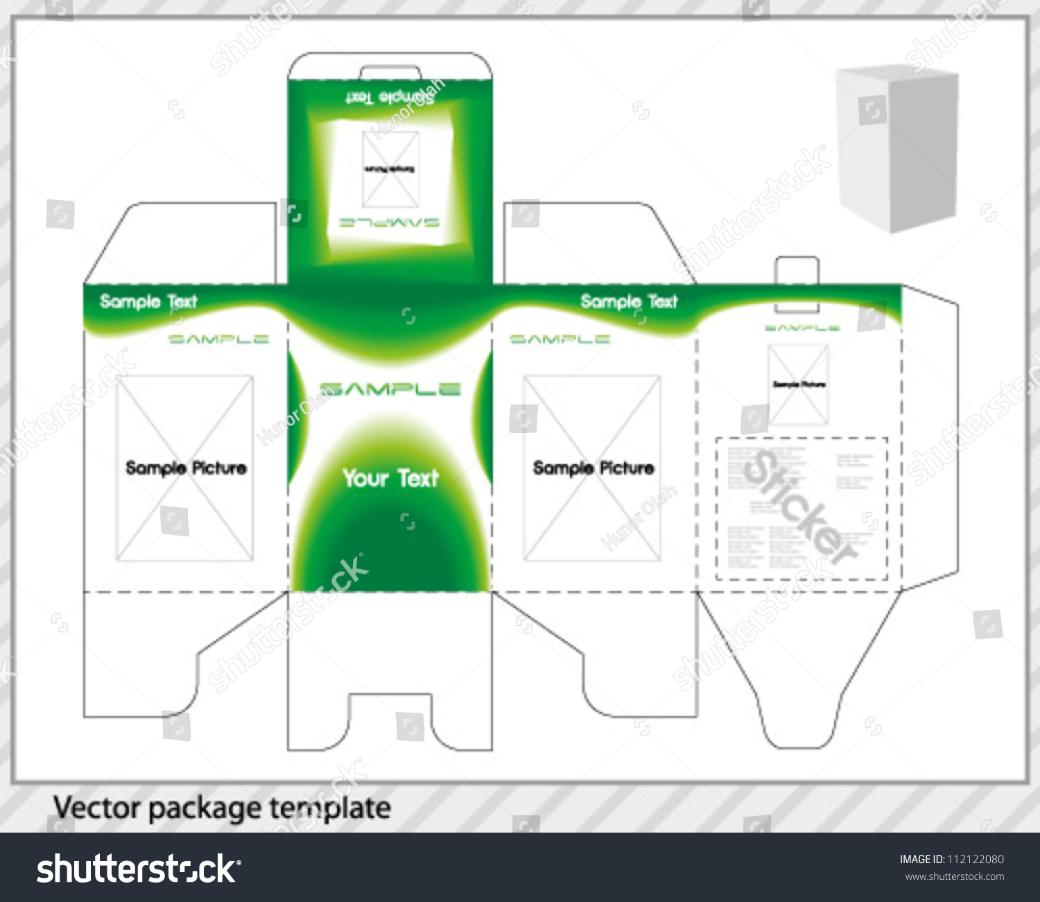 Vector Package Template Applied Design Stock Vector 112122080 ...