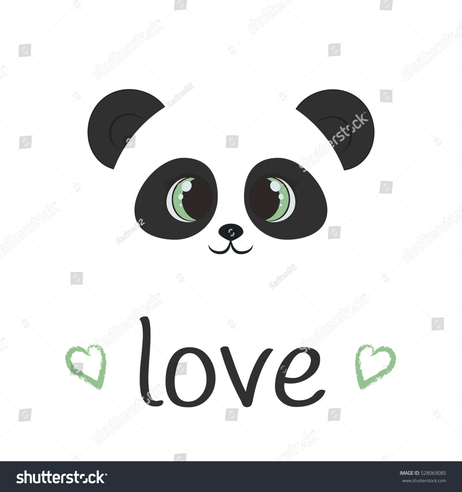 Vector Panda Animal Illustration Hello Icon Stock Vector 528069085