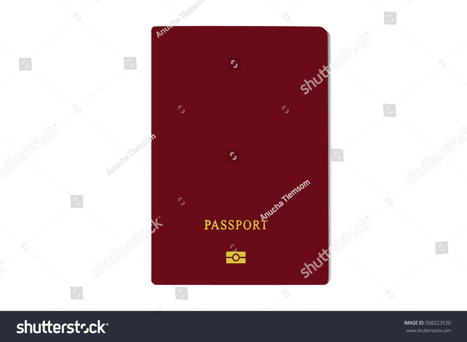Vector Passport Map Isolated On White Stock Vector (Royalty Free ...