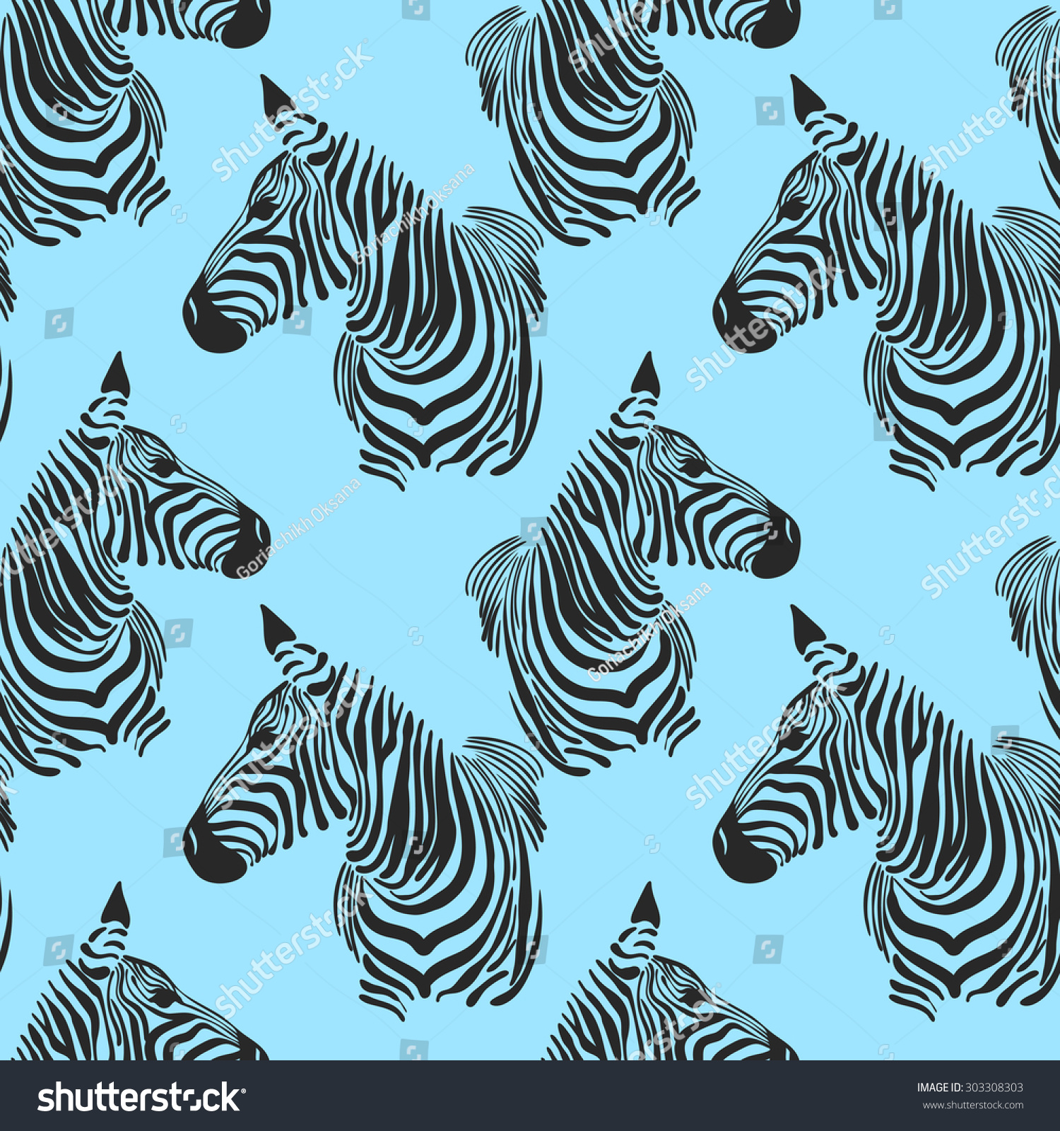 Vector Pattern Seamless Wallpaper Animal Print Stock Vector Royalty Free 303308303