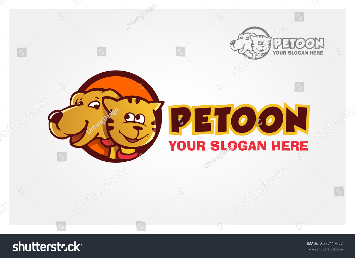 Vector Pet Shop Logo Design Templates 스톡 벡터(사용료 없음) 337117097