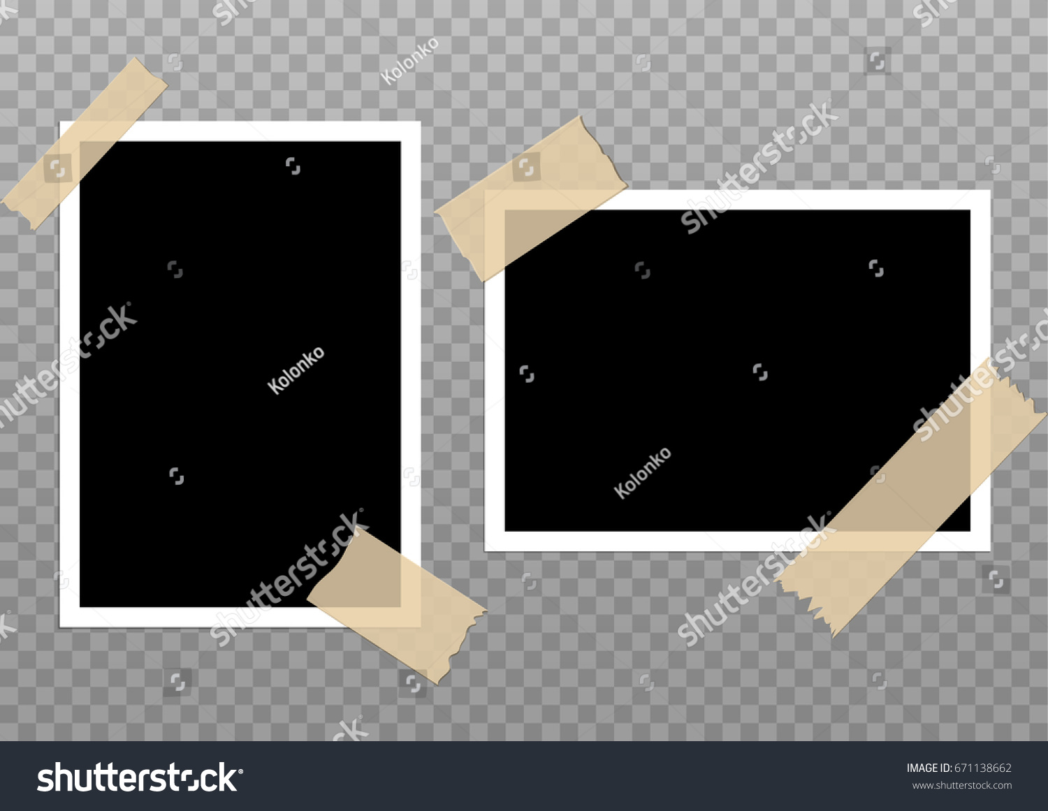 Vector Photo Frame Picture Background Border Stock Vector