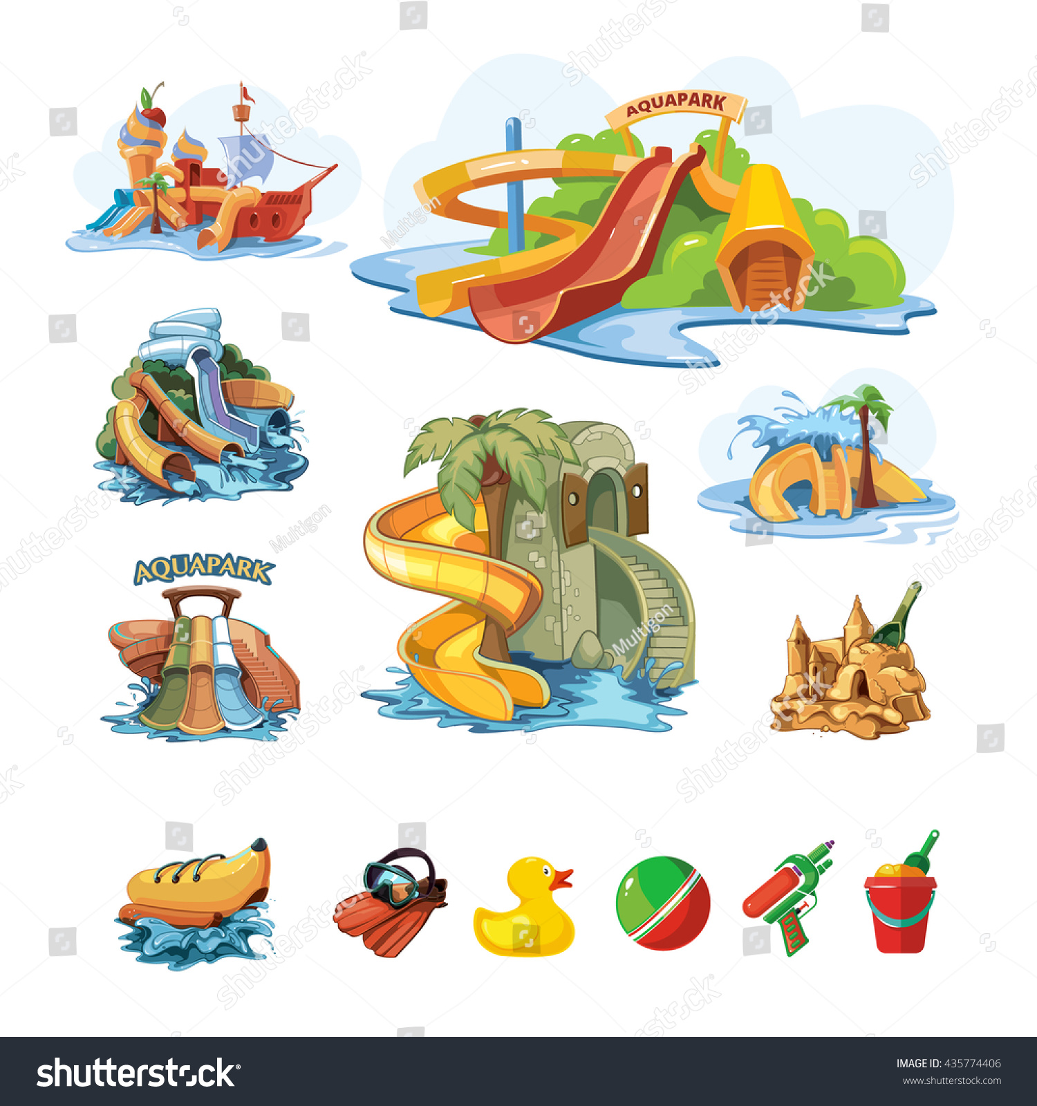 Vector Pictures Set Water Slide Web Stock Vector Royalty Free 435774406 Shutterstock Vector Pictures Set Water Slide Web Stock Vector Royalty Free 435774406 Shutterstock