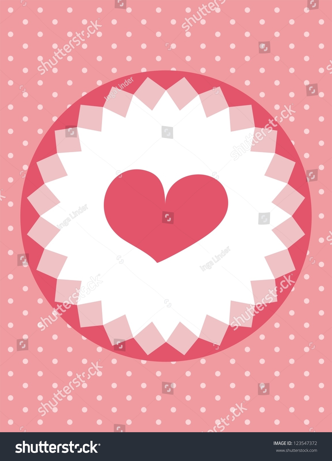 vector pink heart white