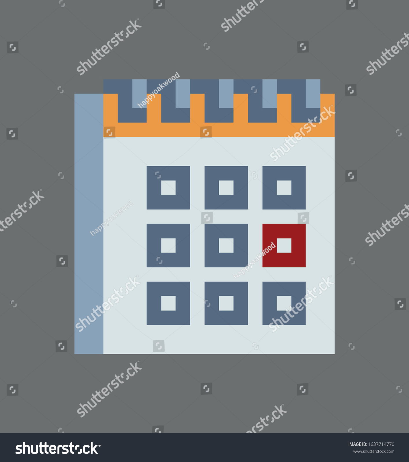 Vector Pixel Art Calendar Icon 库存矢量图（免版税）1637714770 | Shutterstock