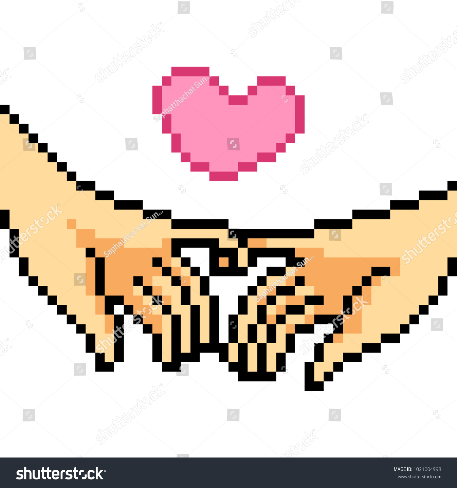 Vector Pixel Art Hand Little Pinky: Vector De Stock (libre De Regalías ...