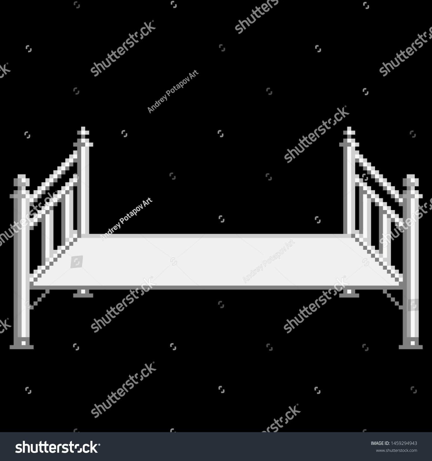Vector Pixel Art Illustration Bed Stock Vector (Royalty Free) 1459294943