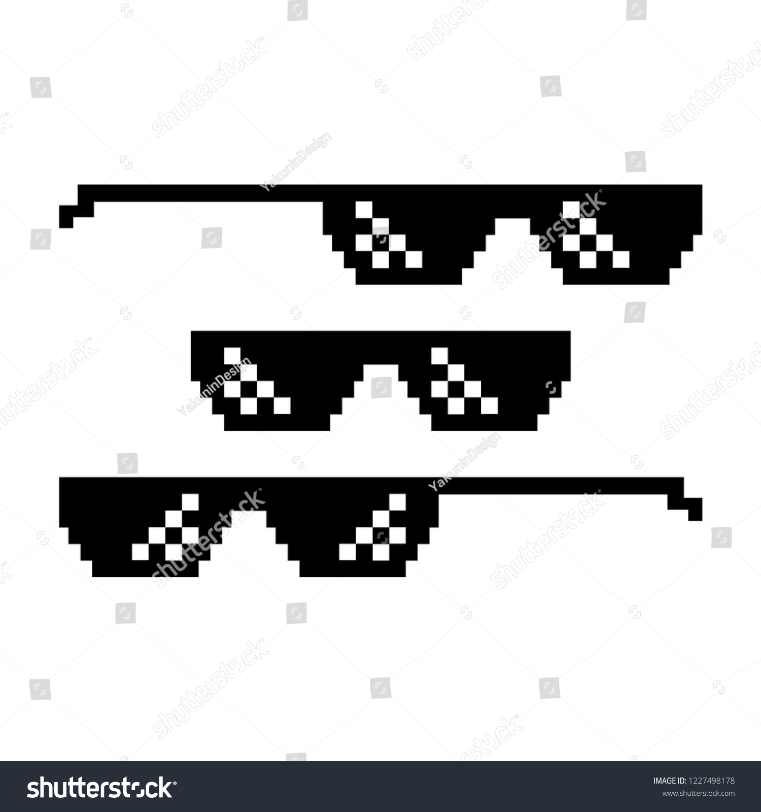 Vector Pixel Glasses Thug Life Vector 库存矢量图 免版税