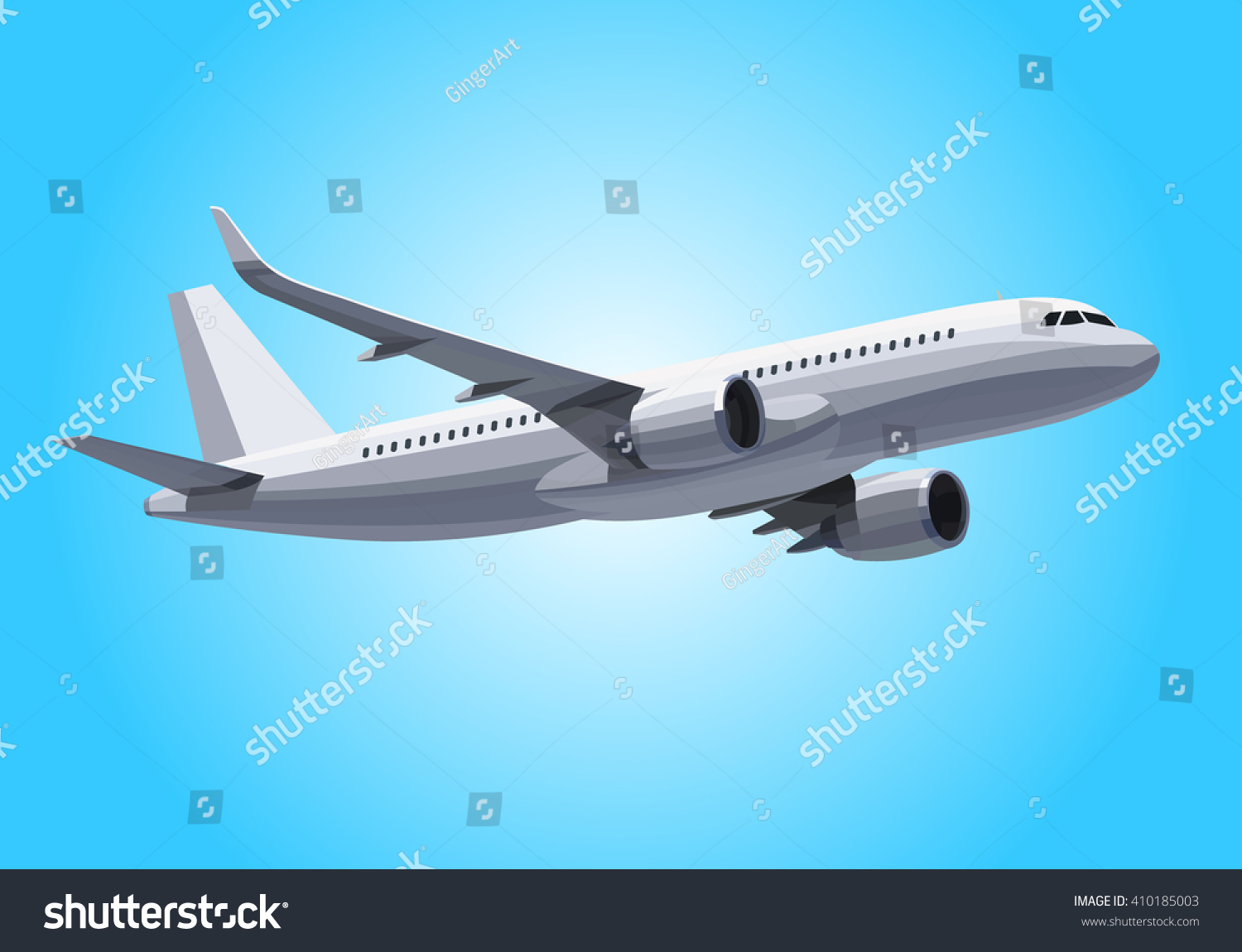 Vector Plane Concept Skyairplane Model Flying Stock Vector (Royalty ...