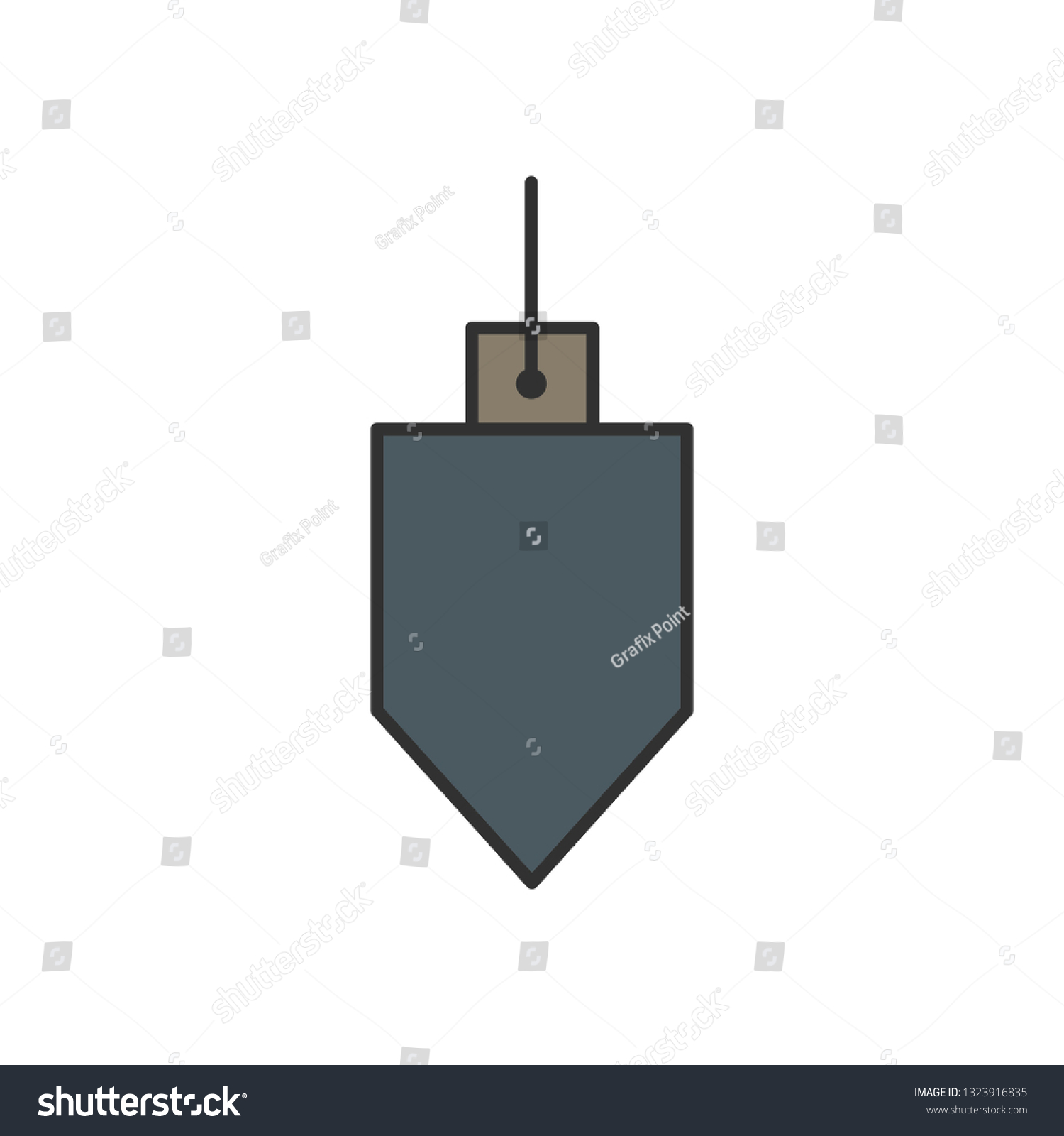 Vector Plumb Bob Icon Stock Vector Royalty Free 1323916835 Shutterstock