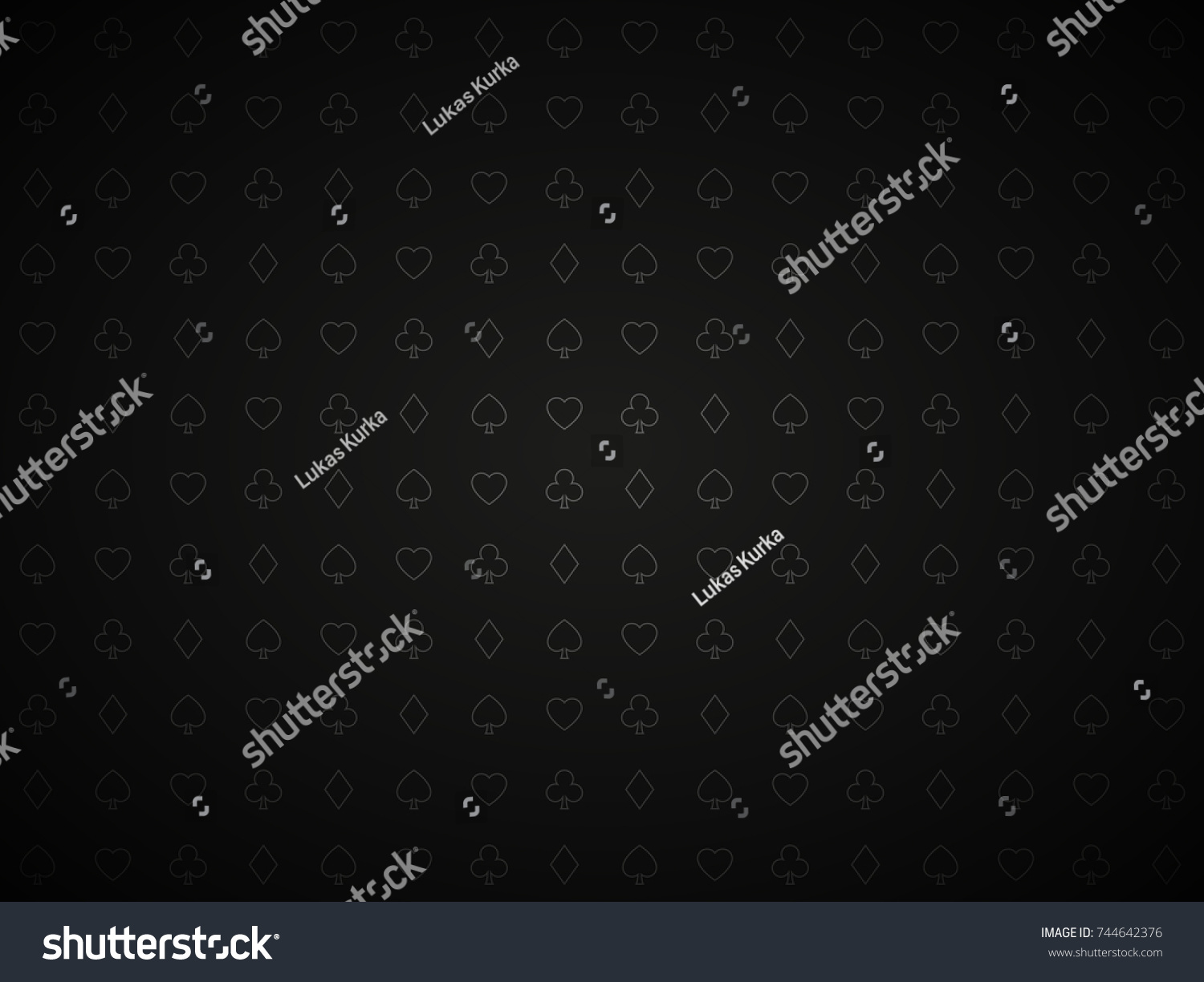 Vector Poker Black Background Playing Card Stock Vector (Royalty Free ...