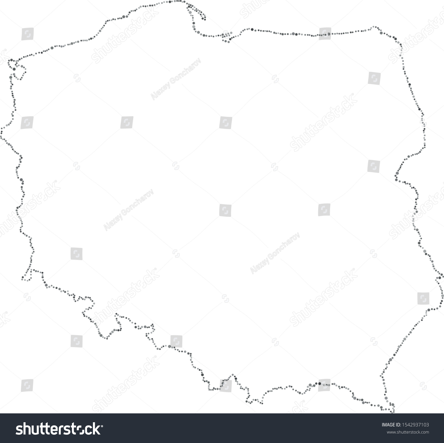 Vector Poland Dotted Blank Map Stock Vector (Royalty Free) 1542937103 ...