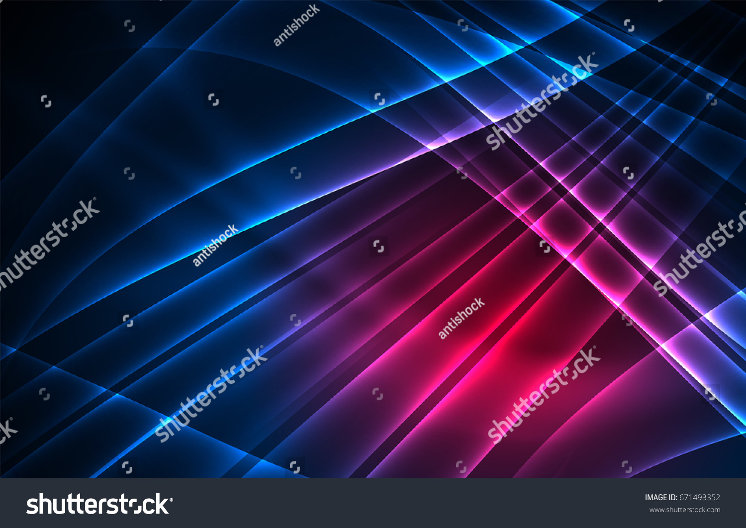 Vector Polar Lights Concept Glowig Shapes Stock Vector (Royalty Free ...