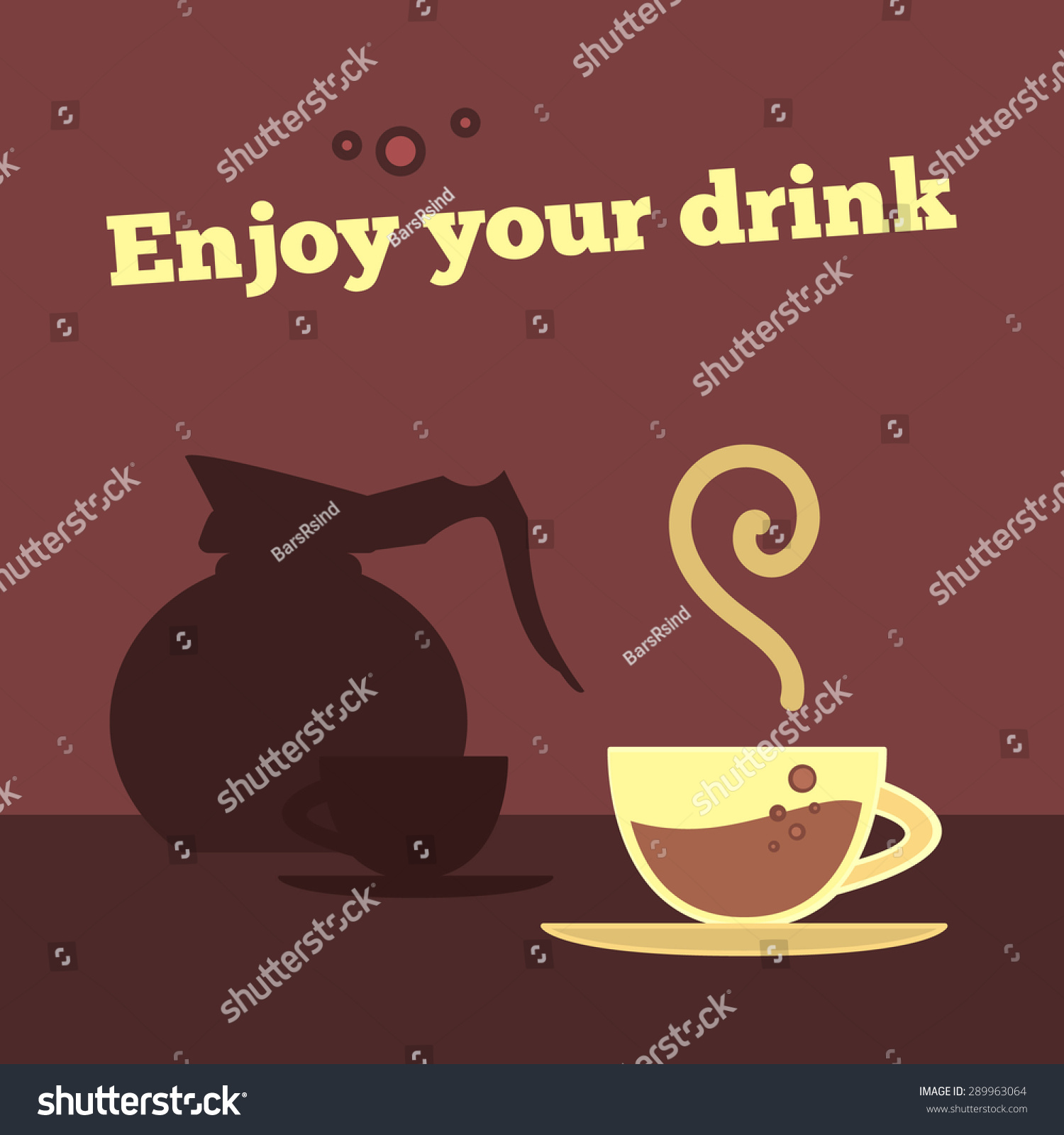 Vector Poster Banner Coffee Cup Coffee Stock Vector Royalty Free