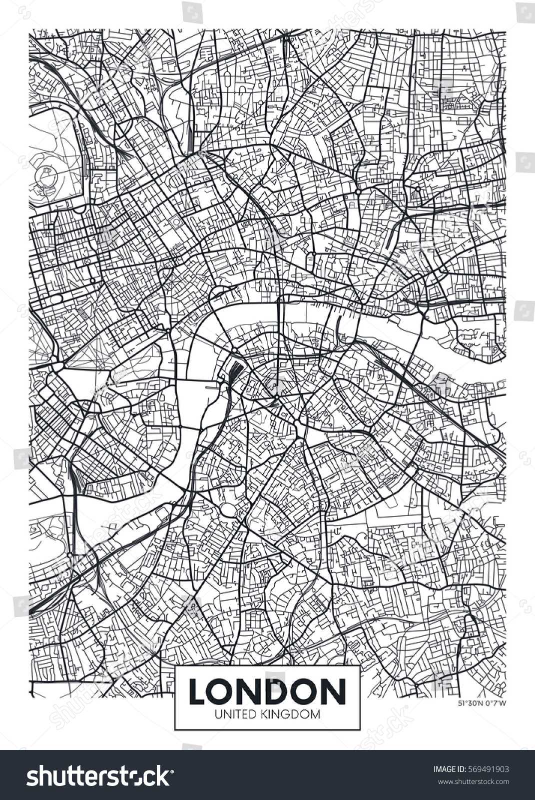 SVG of Vector poster map city London svg