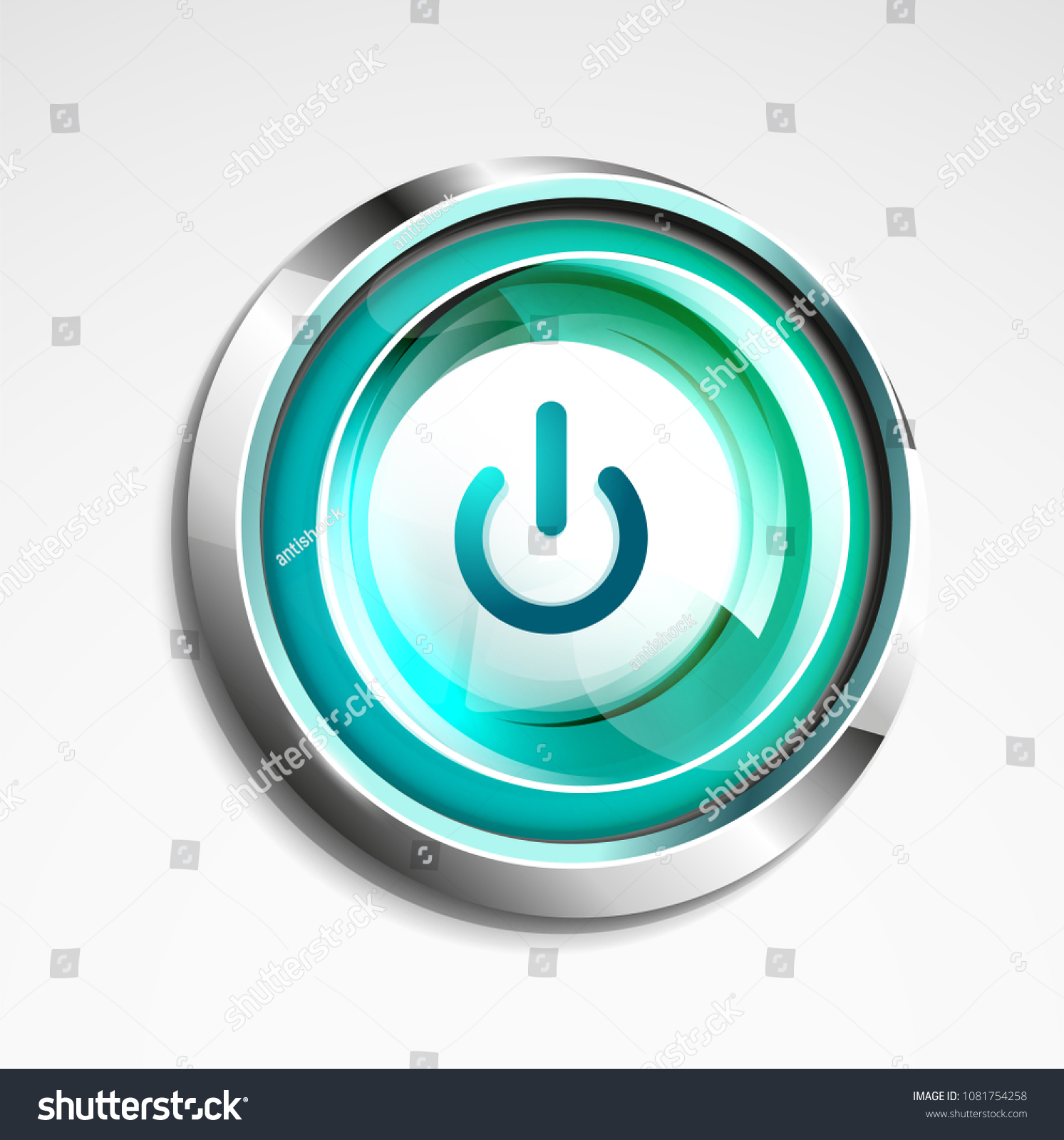 Vector Power Button Technology Logo Digital Stock Vector (Royalty Free ...