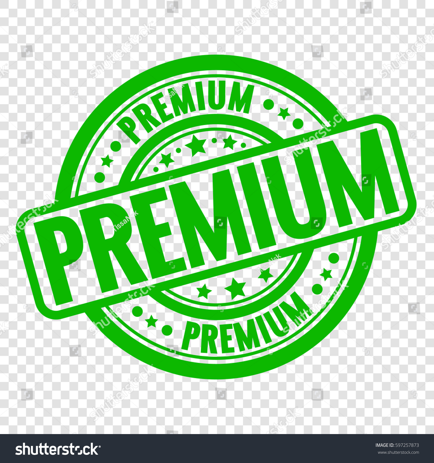 Vector Premium Stamp Isolated On Transparent Stock Vector (Royalty Free ...