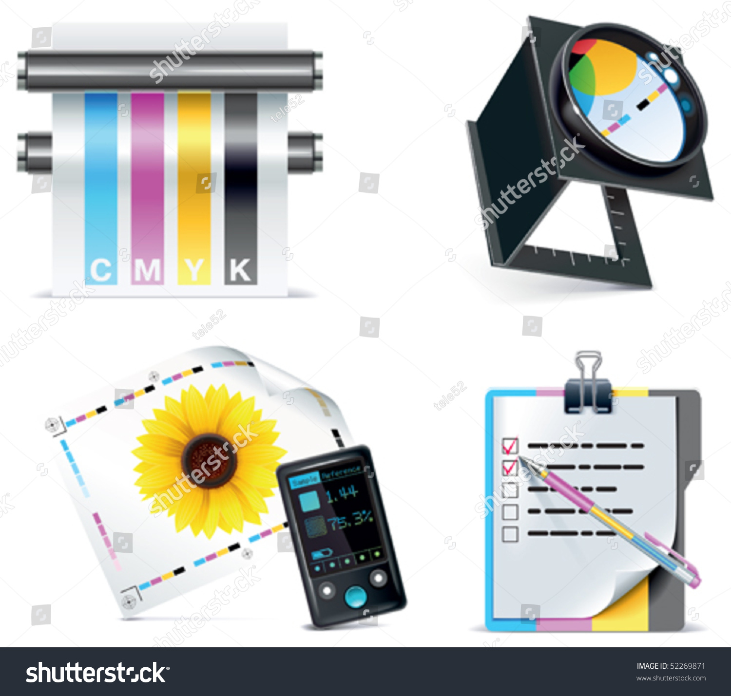 SVG of Vector print shop icon set. Part 5 svg
