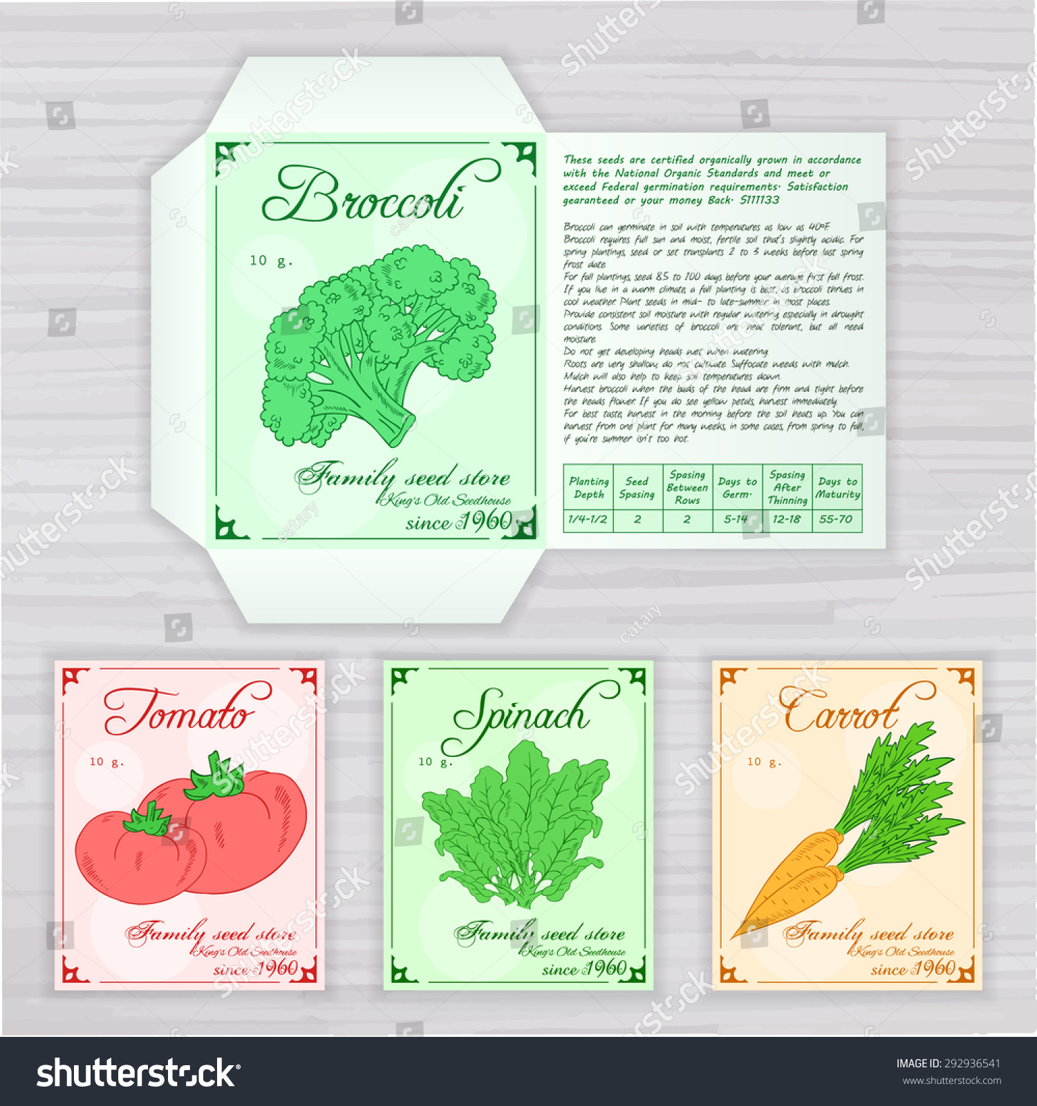 Vector Printable Template Of Seed Packet