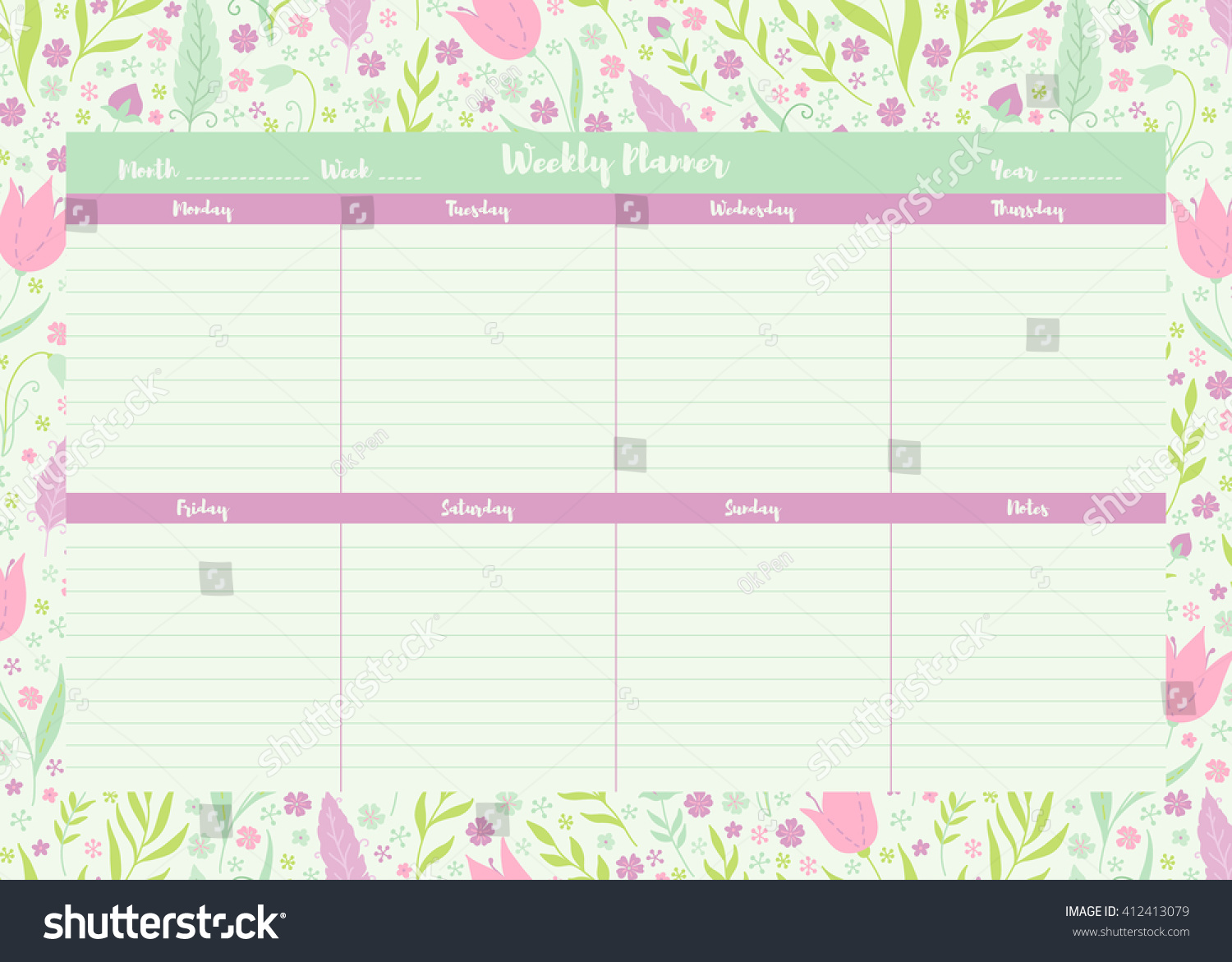 printable weekly planner template