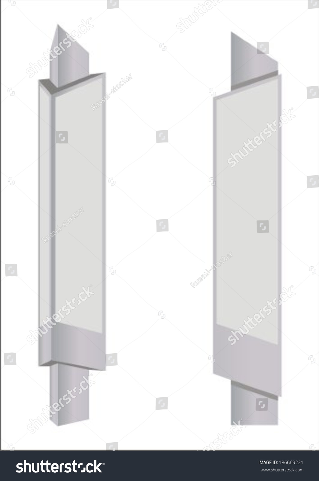 Vector Pylon Sign Signage Construction Stock Vector (Royalty Free