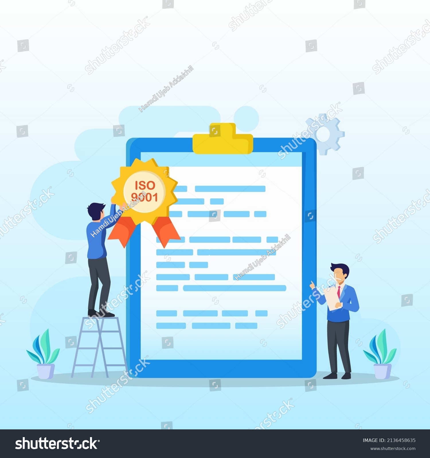 Vector Quality Control Iso 9001 Concept Stock Vector Royalty Free