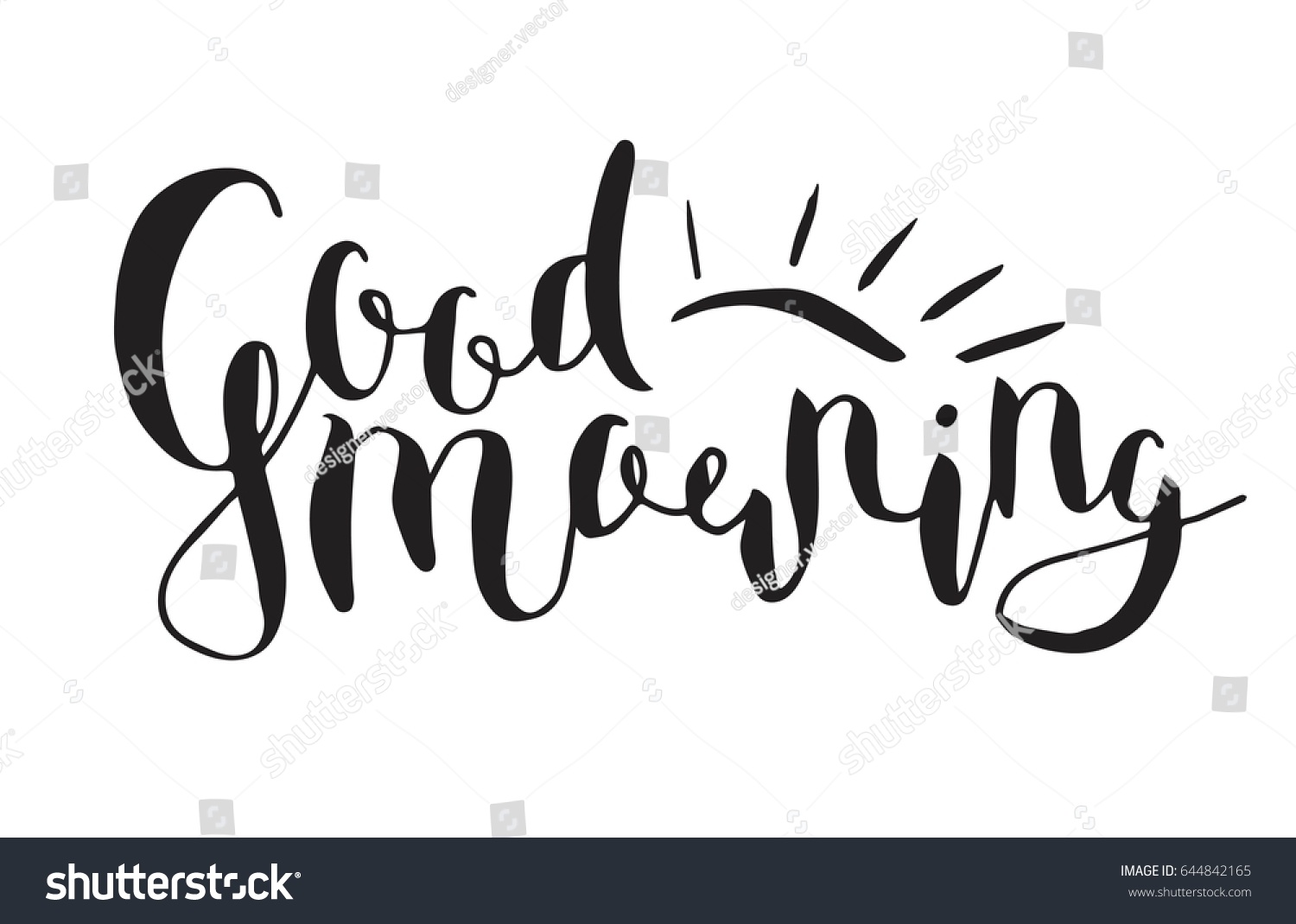 Vector Quote Good Morning Motivational Quote Stock Vector (Royalty Free ...