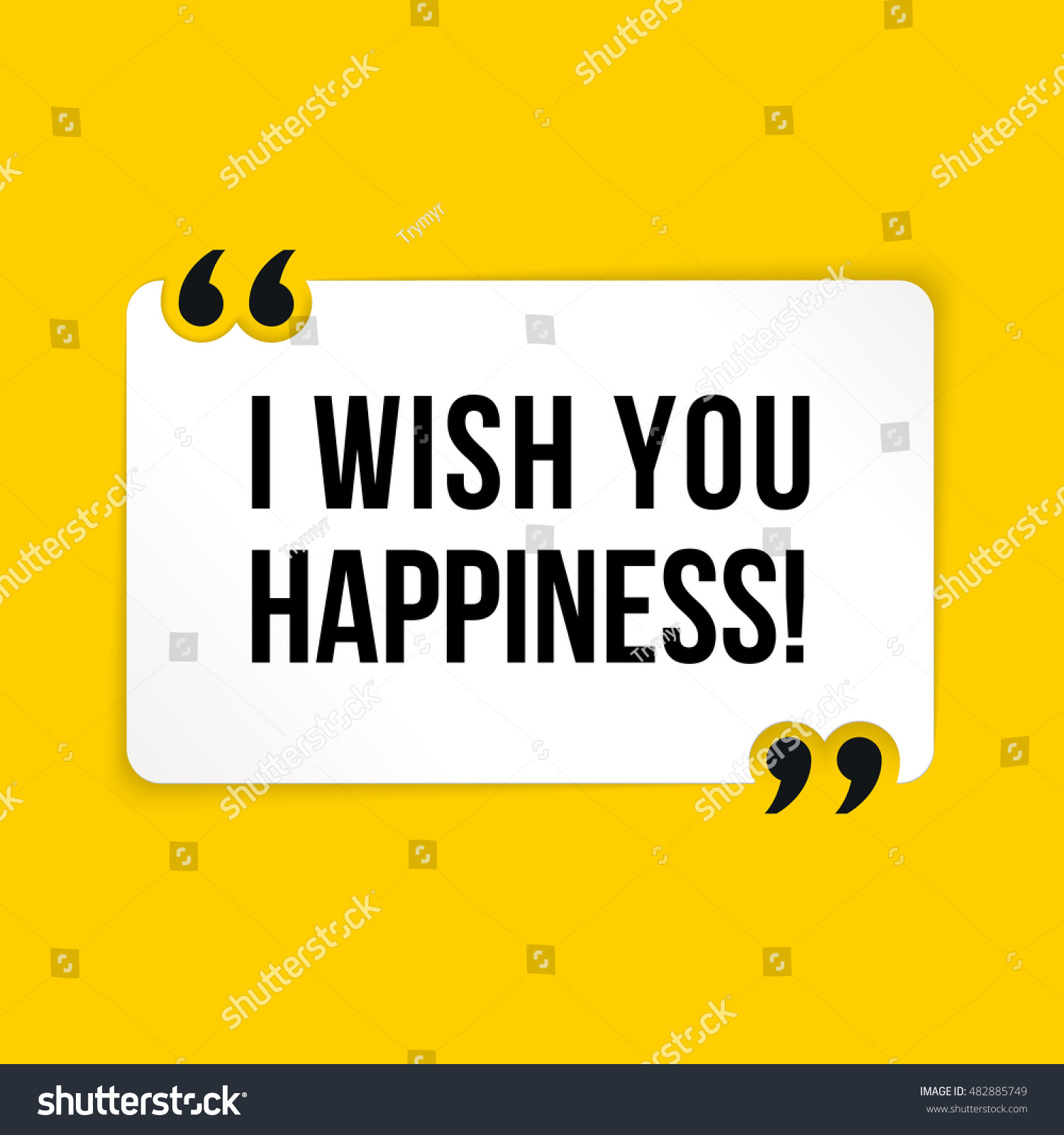Vector Quote Wish You Happiness Stock Vector Royalty Free