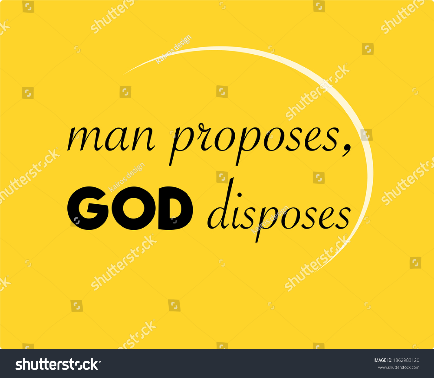 Vector Quote Man Proposes God Disposes Stock Vector Royalty Free 1862983120