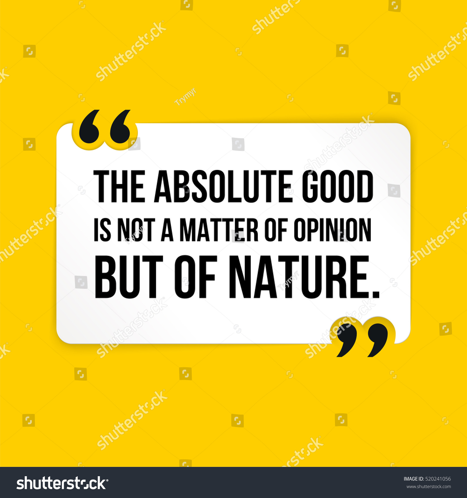 SVG of Vector quote. The absolute good is not a matter of opinion but of nature. svg
