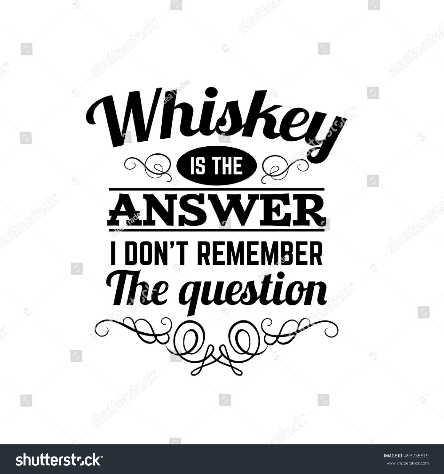 Download Vector Quote Typographical Background About Whiskey Stock Vector 493735819 - Shutterstock