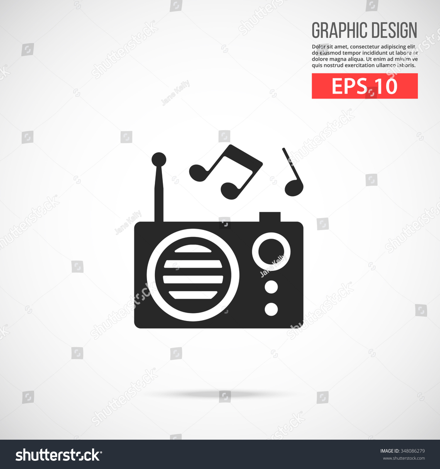 Vector Radio Icon Black Icon Pictogram Shutterstock