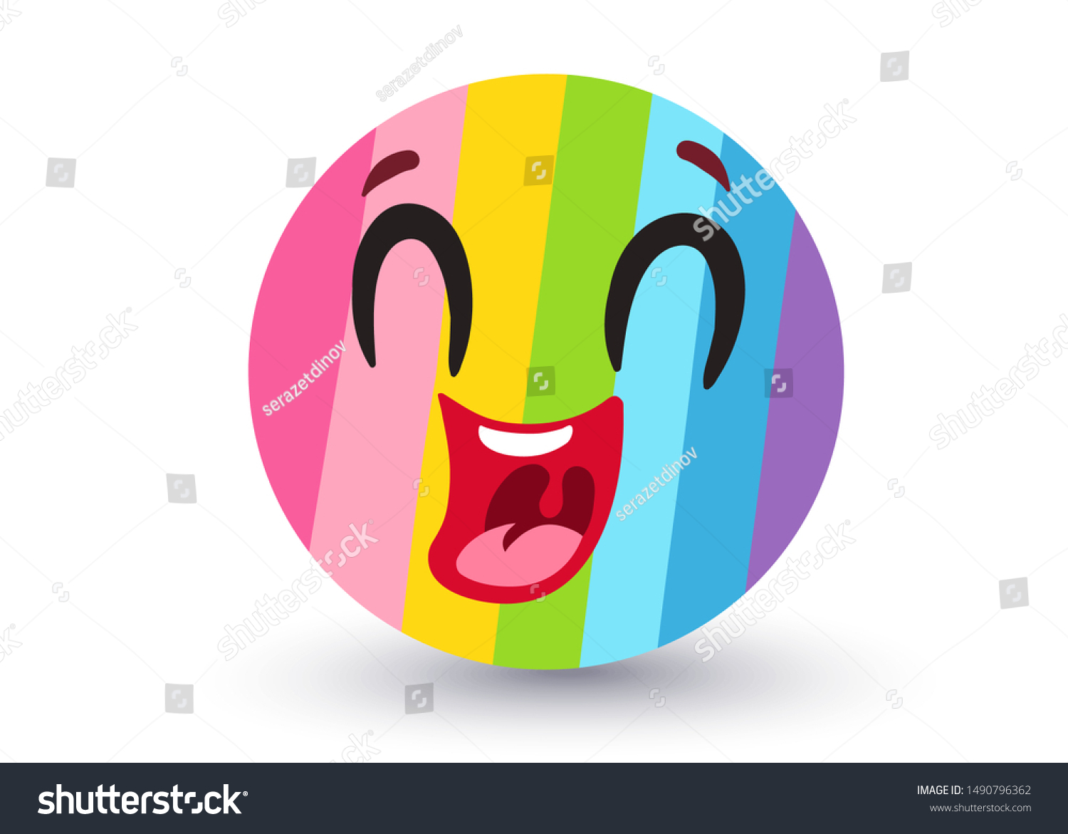 vector-rainbow-emoji-funny-rainbow-emoji-stock-vector-royalty-free