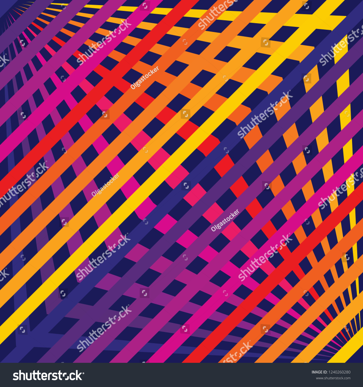 Vector Rainbow Lines Pattern Seamless Texture Stock Vector (Royalty ...