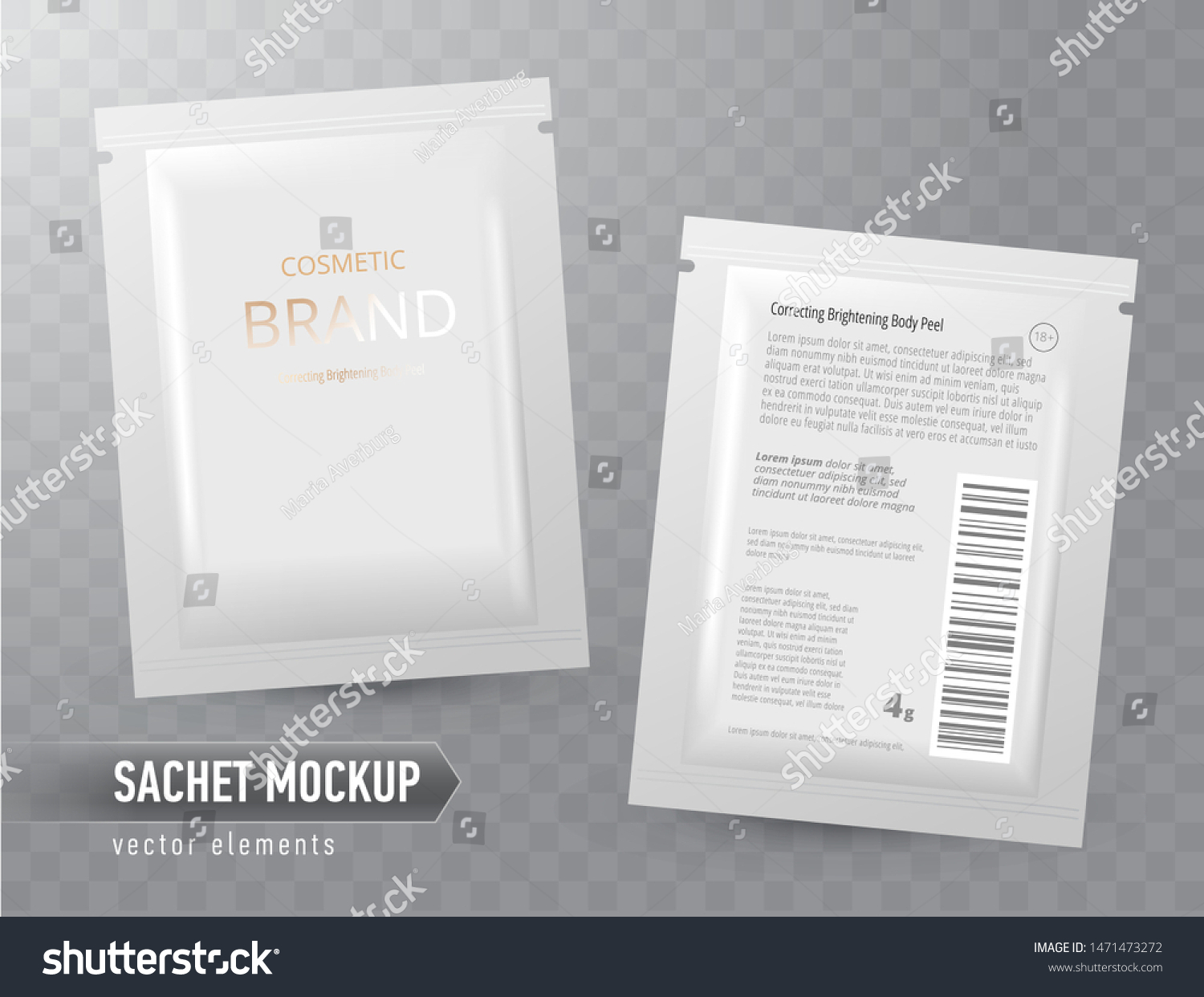 Download Vector Realistic Blank Package Disposable Foil Stock Vector Royalty Free 1471473272 PSD Mockup Templates