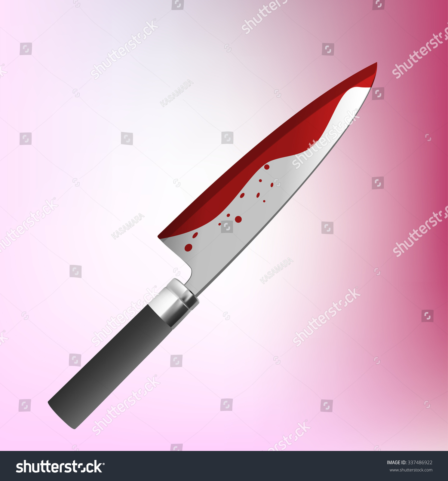 包丁のベクター画像のリアルなイラスト 血まみれのナイフ のベクター画像素材 ロイヤリティフリー