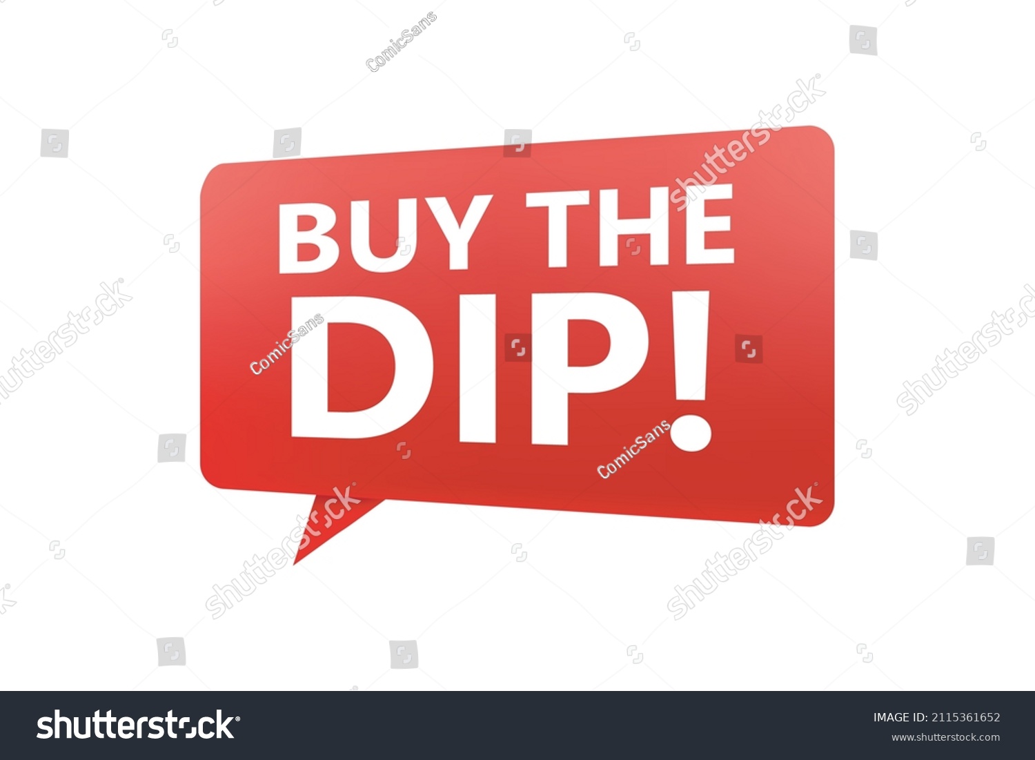 SVG of Vector realistic isolated Buy The Dip speech bubble logo on the white background. svg