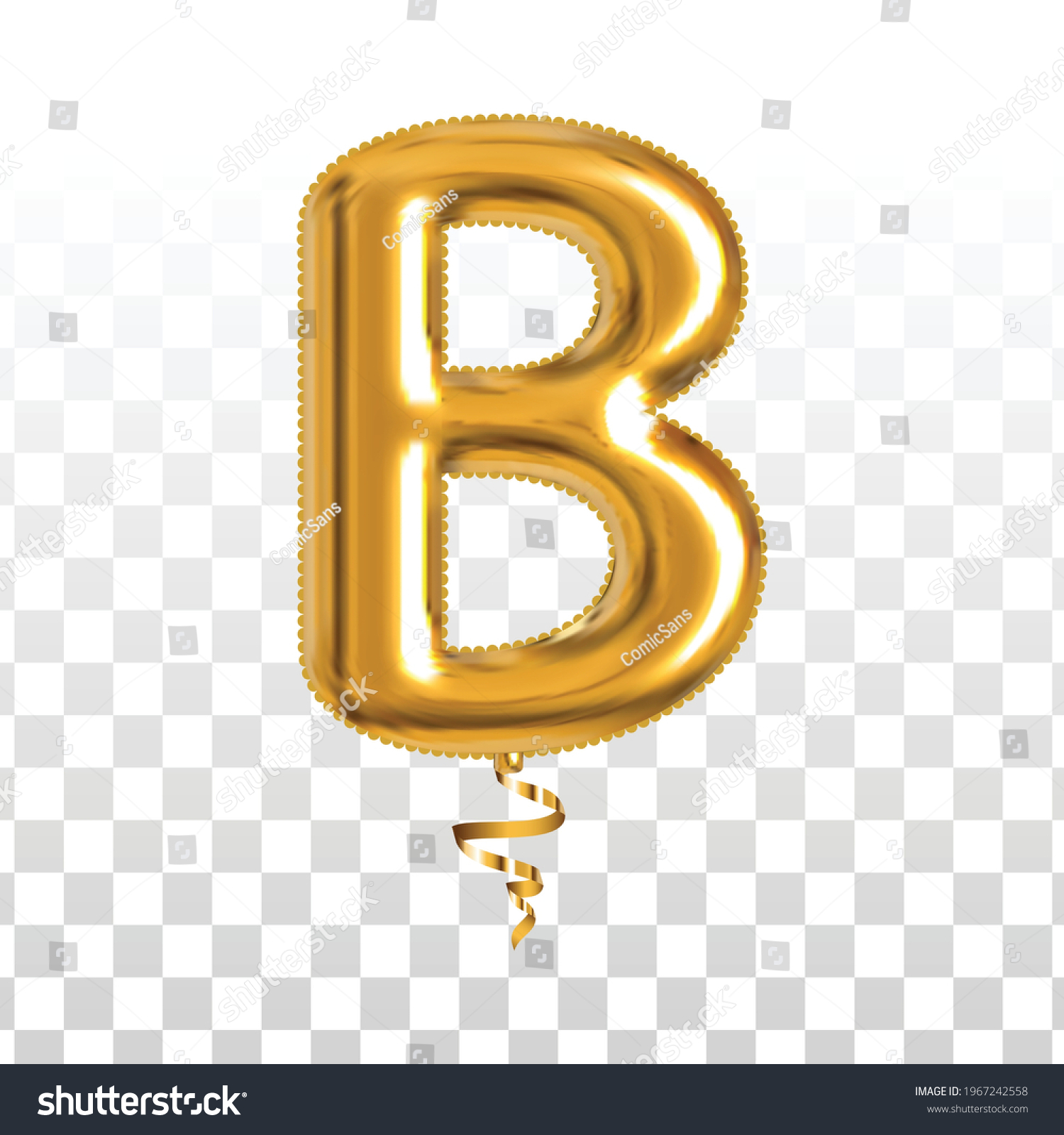 Vector Realistic Isolated Golden Balloon Letter: เวกเตอร์สต็อก (ปลอดค่า ...