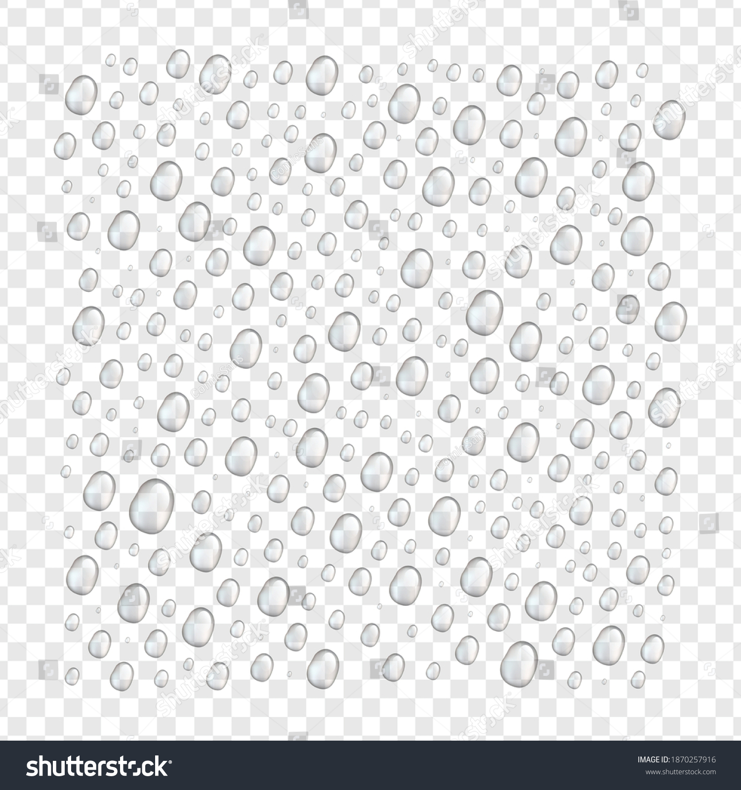 Vector Realistic Isolated Water Droplets Template Stock Vector (Royalty ...