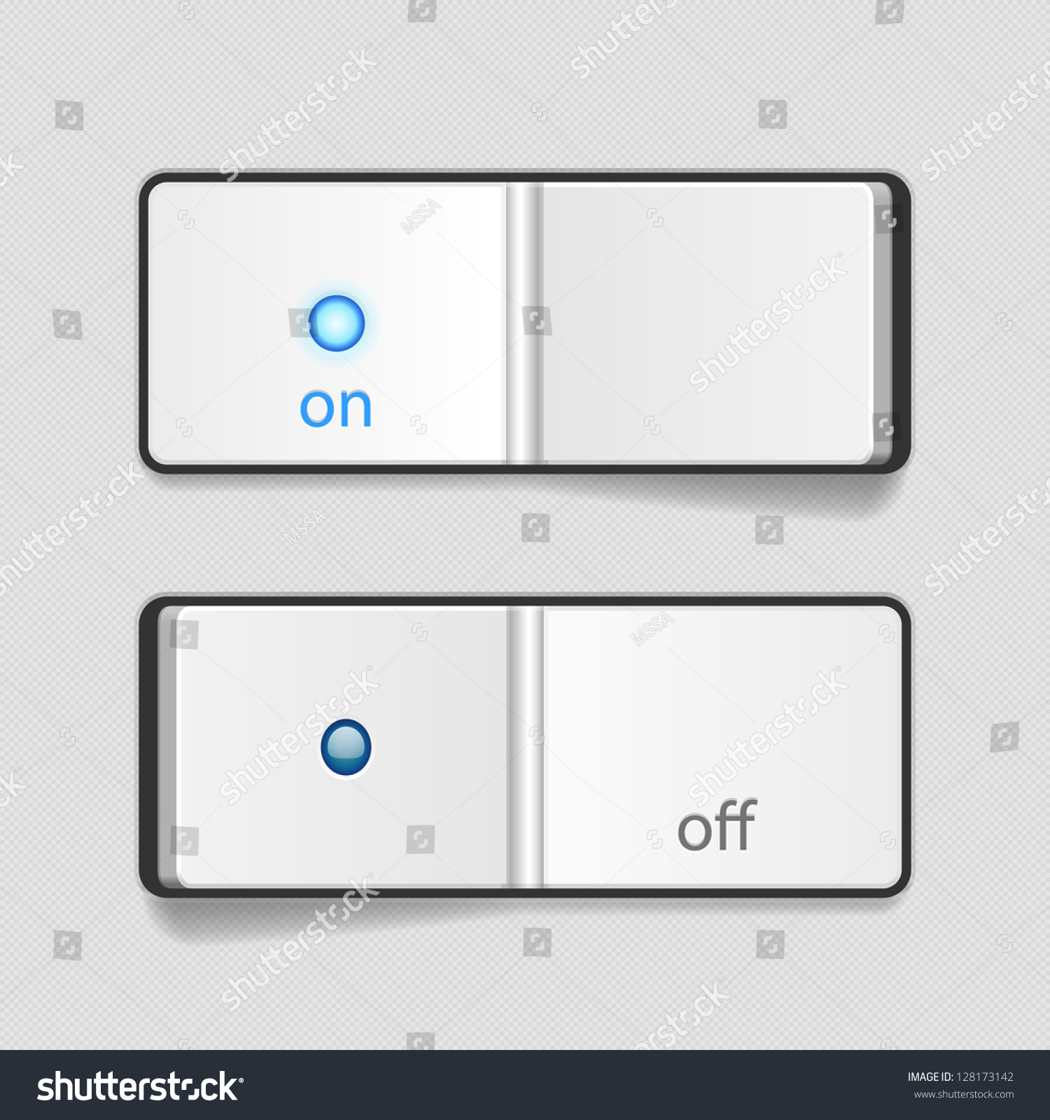 Vector Realistic On/Off Switch Icon - 128173142 : Shutterstock