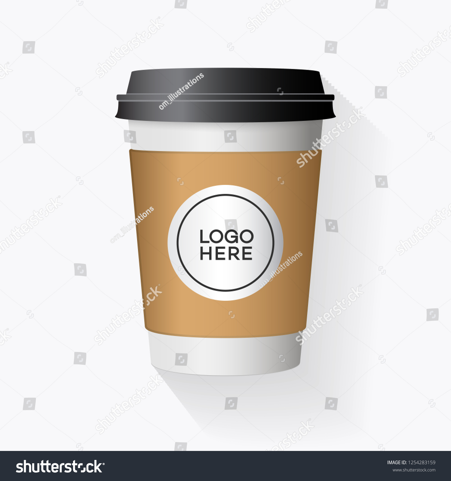 Download Vector Realistic Paper Cup Isolated On Stock Vector Royalty Free 1254283159