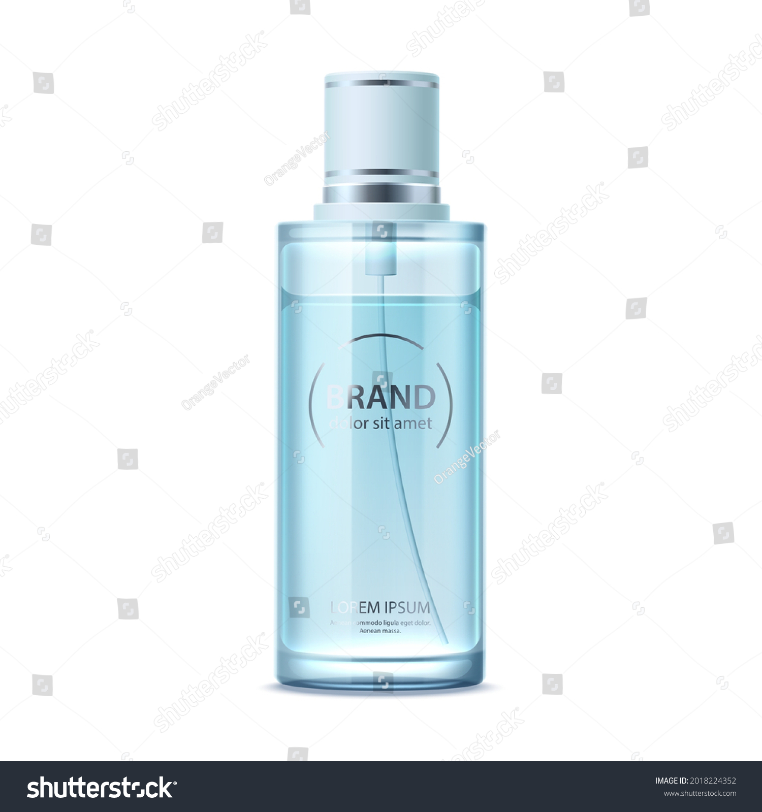 SVG of Vector realistic parfume glass. 3d fragrance spray bottle. Cosmetic cologne lotion. Glamorous product package mockup for advertising design. svg