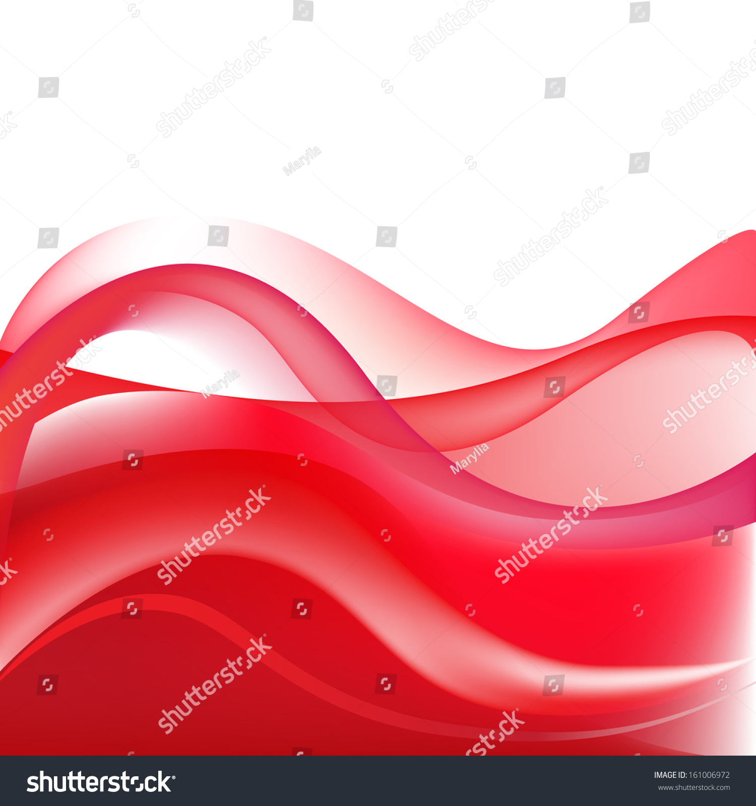 Vector Red Abstract Wavy Background - 161006972 : Shutterstock