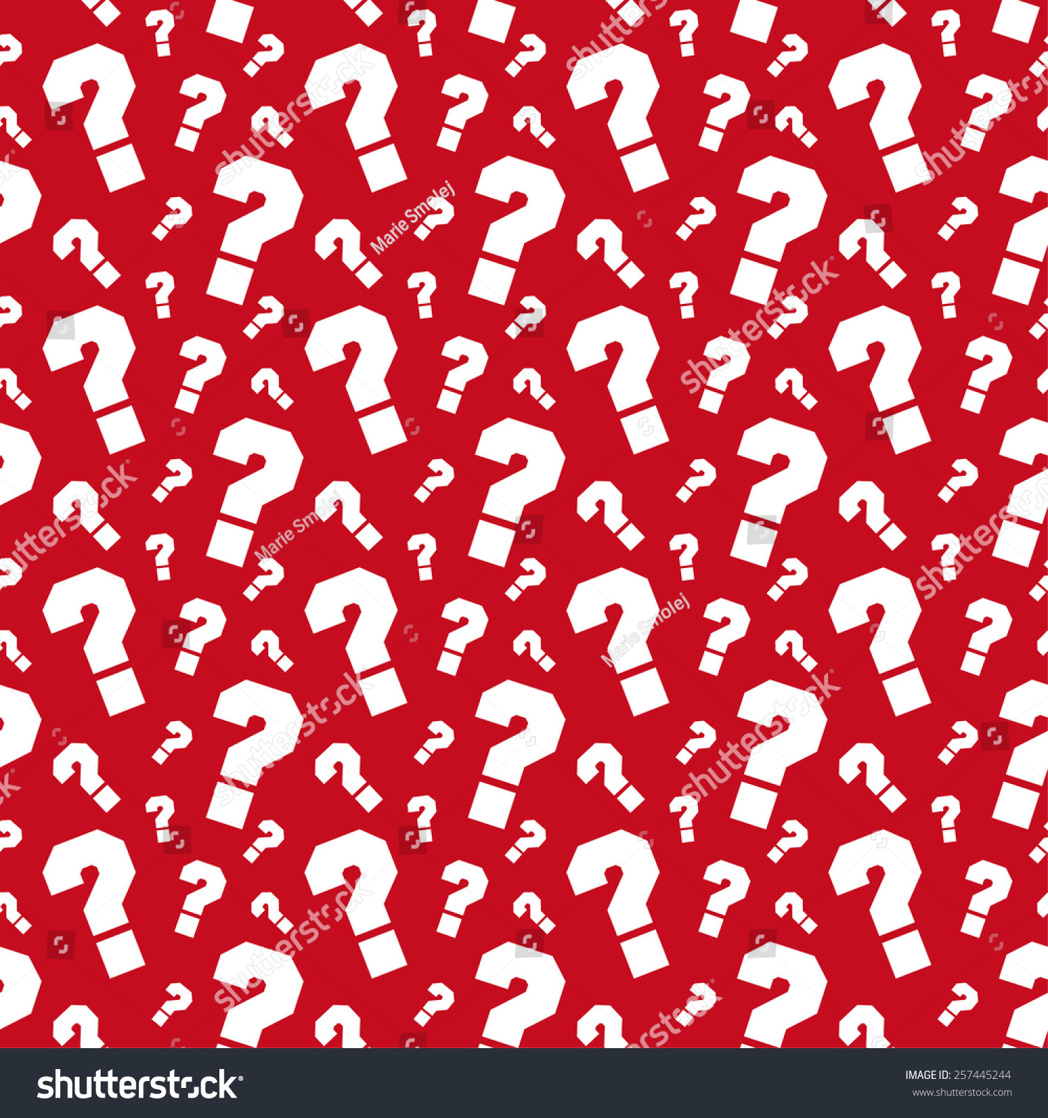 Vector Red Background Question Marks Basic Stock Vector 257445244