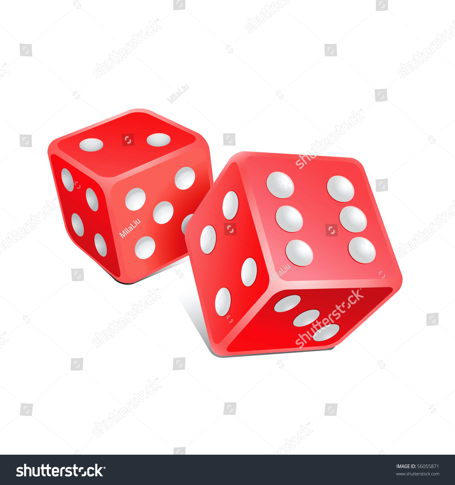 Vector Red Dice - 56055871 : Shutterstock